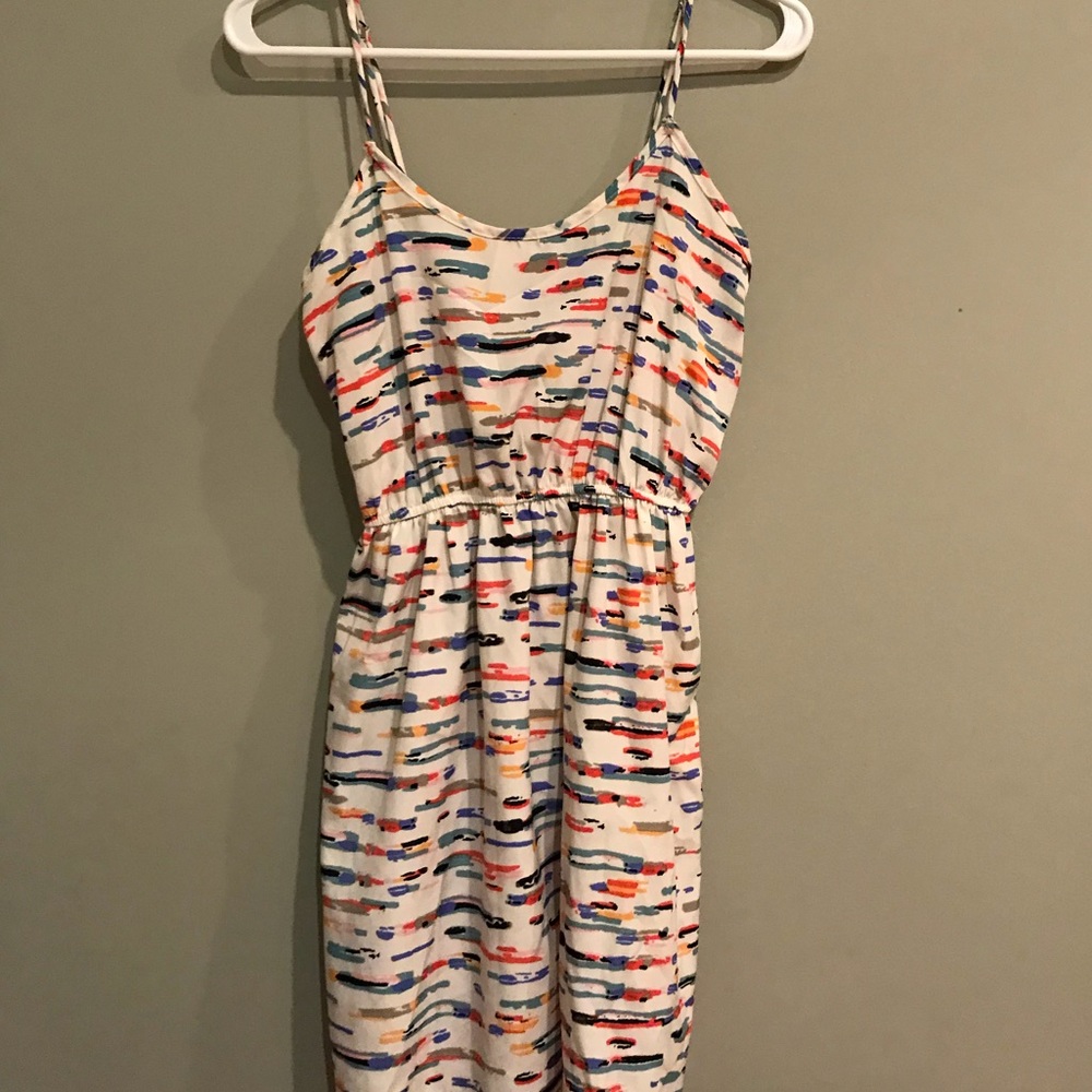 Cream Summer Dress, Colorful Details